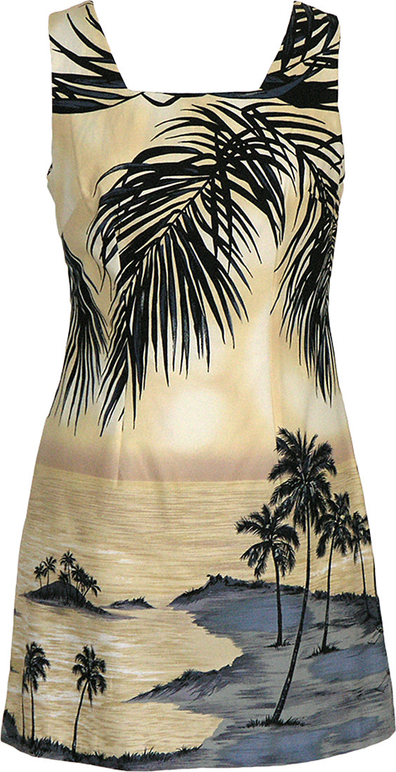 Island Escape Women's A-Line Hawaiian  Short Tank Dress